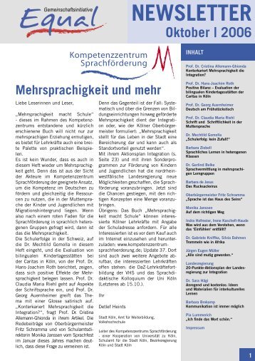 NEWSLETTER - Kompetenzzentrum SprachfÃ¶rderung