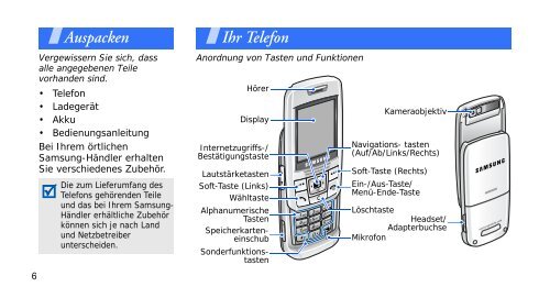 SGH-E250 Bedienungsanleitung - Komplettmobil.de