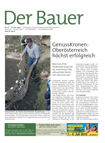 Der Bauer . 23. Juni 2010 - Agrarnet Austria