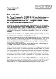 Der Fernwirkspezialist WIKON GmbH aus Kaiserslautern ... - Komsa