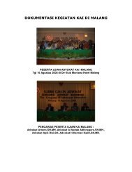 dokumentasi kegiatan kai di malang - Kongres Advokat Indonesia