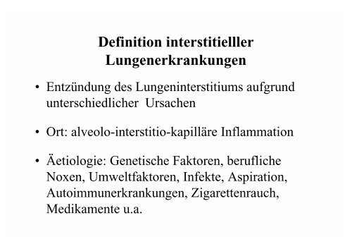 Interstitielle Lungenkrankheiten - Kongressanmeldung.de