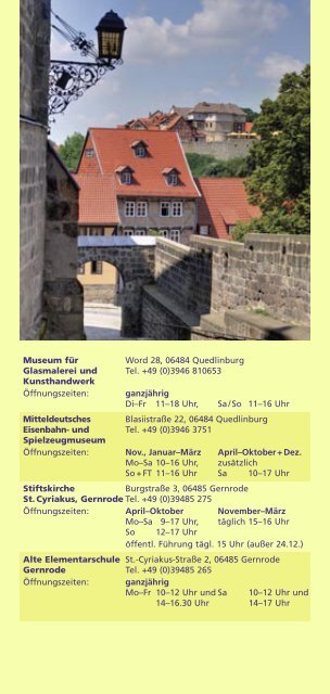 ImagebroschÃ¼re Quedlinburg (PDF) - 21. Kongress StÃ¤dtebaulicher ...