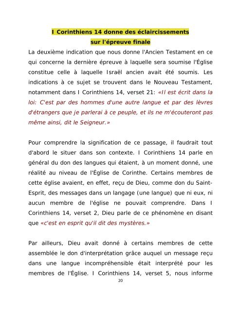 Le phénomène du parler en langues