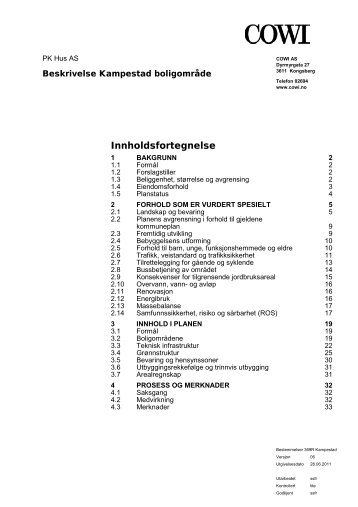 Beskrivelse Kampestad boligområde - Kongsberg Kommune