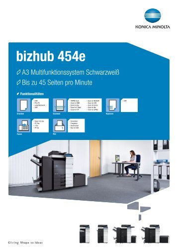 Datenblatt "bizhub 454e" - Konica Minolta