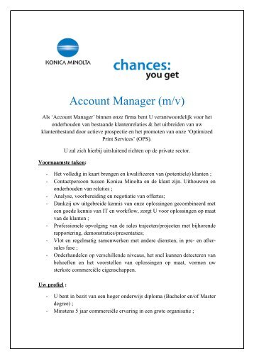 Account Manager (m/v) - Konica Minolta