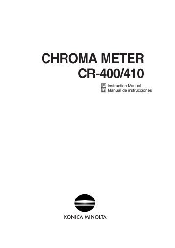 CHROMA METER CR-400/410 - Konica Minolta