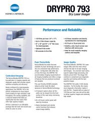 DRYPRO 793 Brochure(PDF, 106.67 KB) - Konica Minolta