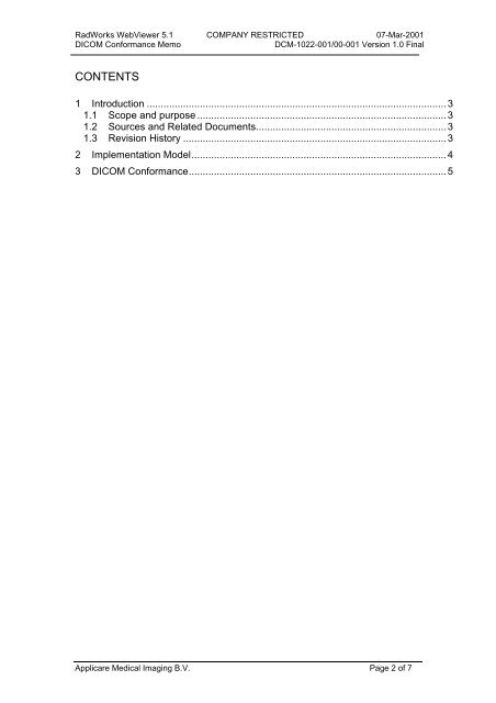 Radworks Web Viewer 5.1 DICOM Conformance ... - Konica Minolta