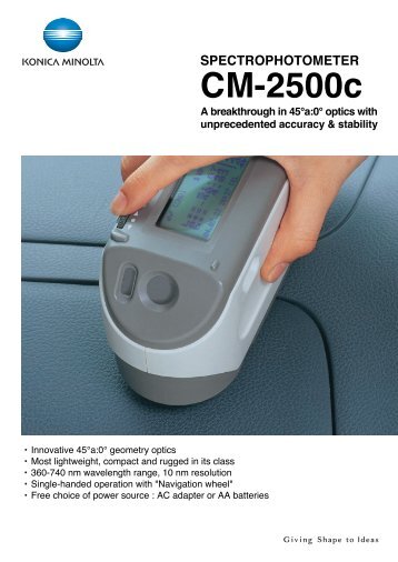 CM-2500c - Konica Minolta Sensing Americas, Inc.