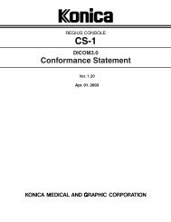 CS-1 DICOM Conformance Statement(PDF, 799.29 ... - Konica Minolta