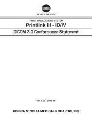 DICOM 3.0 Conformance Statement - Konica Minolta