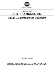 DICOM 3.0 Conformance Statement - Konica Minolta