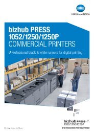 Commercial Printer Brochure bizhub PRESS 1250 ... - Konica Minolta