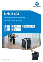 Datasheet bizhub 423, PDF - Konica Minolta