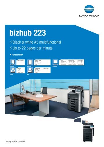 Datasheet bizhub 223, PDF - Konica Minolta