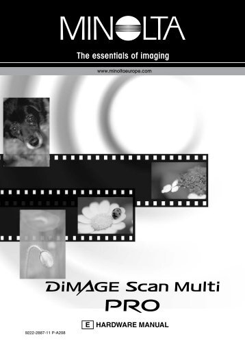 DiMAGE Scan Multi Pro - Konica Minolta Photo Imaging Europe GmbH