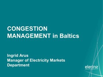 Congestion Management between Baltic states - Konkurentsiamet