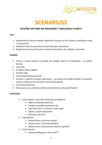 SCENARIUSZ - Aktywnie Po Zdrowie