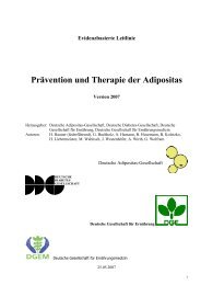 Evidenzbasierte Leitlinie Pr>vention und Therapie der Adipositas