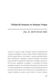 TÃ¼rkiye'de Anayasa ve Anayasa Yargâºsâº DoÃ§. Dr. Bertil Emrah Oder