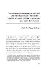 Eigenverantwortung/Gemeinschaftssinn und Individualismus ...