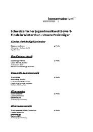 Schweizerischer Jugendmusikwettbewerb Finale in Winterthur ...
