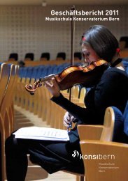 GeschÃ¤ftsbericht 2011 - Musikschule Konservatorium Bern