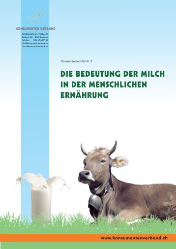 Die beDeutung Der milch in Der menschlichen ernährung