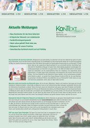 Aktuelle Meldungen - KonText - Kontor GmbH