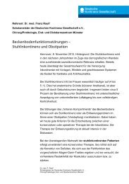 Statement Dr. Franz Raulf - Deutsche Kontinenz Gesellschaft