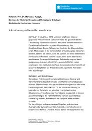 Statement Prof. Dr. Markus A. Kuczyk - Deutsche Kontinenz ...