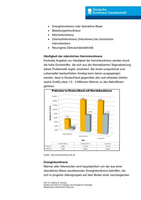 Statement Prof. Dr. Markus A. Kuczyk - Deutsche Kontinenz ...