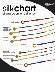 BOPR Silk Chart - D'Addario Bowed Strings