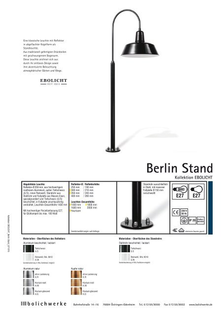 Bolich Katalog Standleuchten - Kontur-Pur