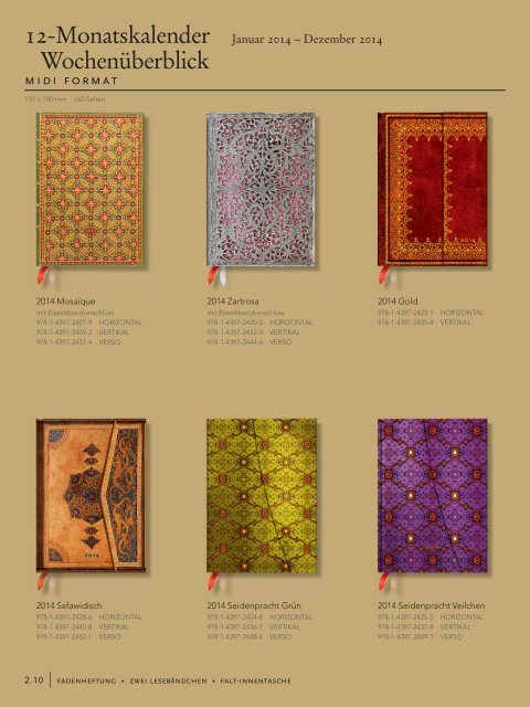 Paperblanks Kalender - Kontur-Pur