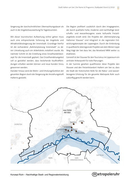 KONZEPT RUHR PROjEKTE iN HalTERN am sEE