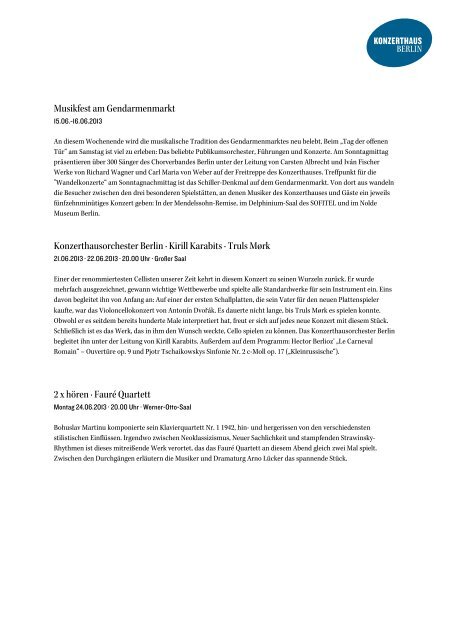 Presseinformation zum Download (167 KB) - Konzerthaus Berlin