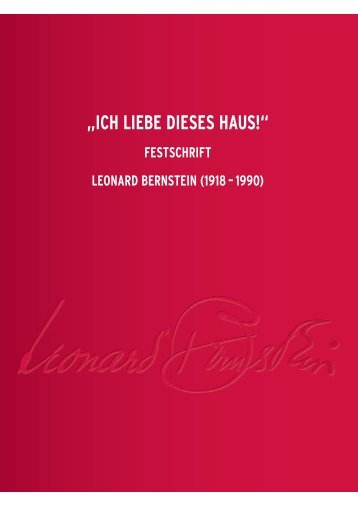 Leseprobe aus der Festschrift (pdf) - Konzerthaus Berlin