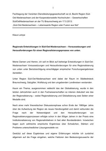 Prof. em. Dr. Klaus Lompe - Kooperationsstelle Hochschulen ...