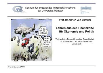 Vortrag Prof. Dr. Ulrich van Suntum - Kooperationsstelle OsnabrÃ¼ck