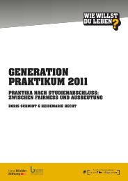Studie Â»Generation Praktikum 2011 - Hans-BÃ¶ckler-Stiftung