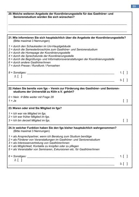 Zur Studiensituation von Seniorstudierenden. Studienmotive und ...