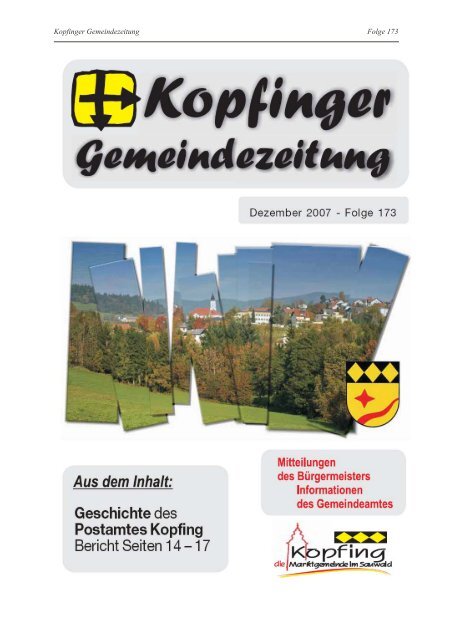 Kopfinger Gemeindezeitung Folge 173 - Kopfing im Innkreis