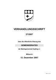 VERHANDLUNGSSCHRIFT - Kopfing im Innkreis