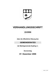 VERHANDLUNGSSCHRIFT - Kopfing im Innkreis