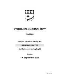 VERHANDLUNGSSCHRIFT - Kopfing im Innkreis