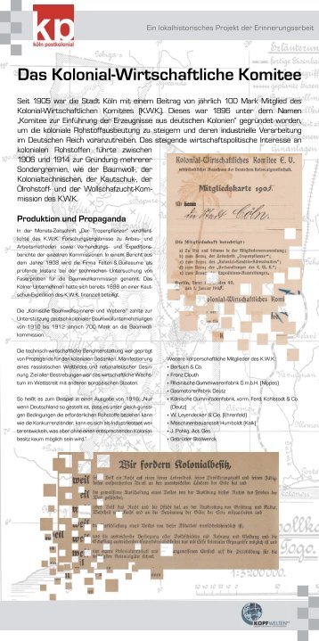 Das Kolonial-Wirtschaftliche Komitee