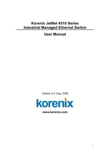 Korenix JetNet 4510 Series Industrial Managed Ethernet Switch ...